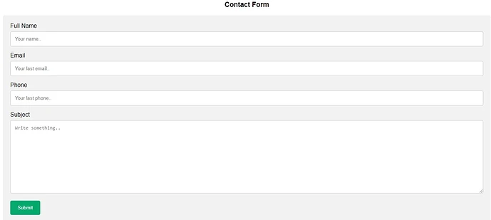 contact page